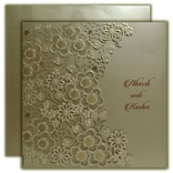 Silver Wedding Invitations, Bespoke Invitations, Engagement cards, Muslim Marriage cards